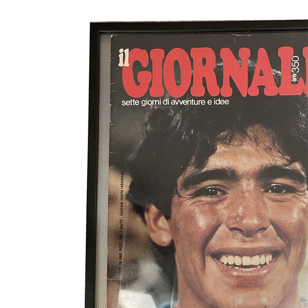 FRAMED MARADONA IL GIORNALINO COVER