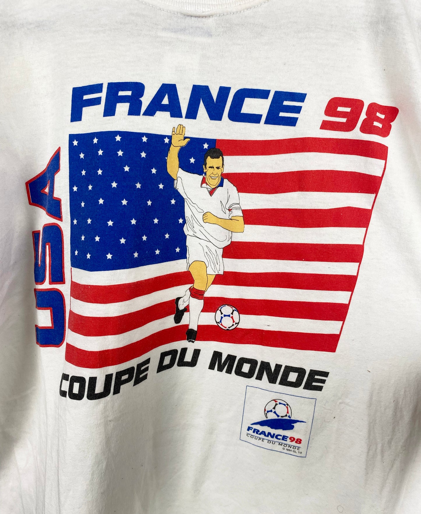 FRANCE 98 WORLD CUP USA T-SHIRT L/XL