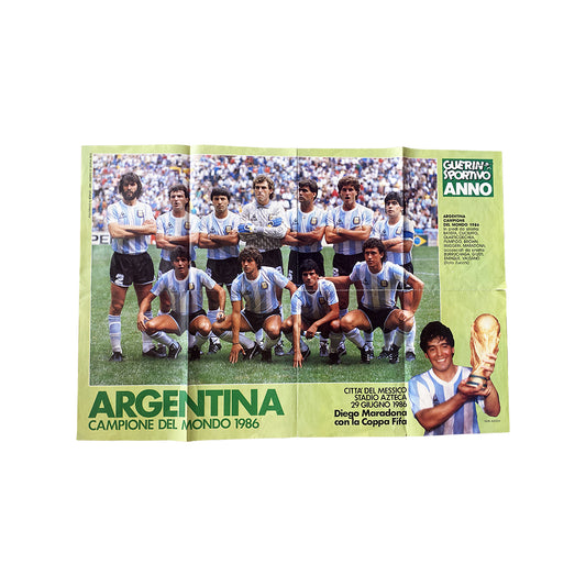 ARGENTINA CAMPIONE DEL MONDO 1986 POSTER
