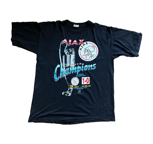 AJAX 1995 CHAMPIONS LEAGUE T-SHIRT XL