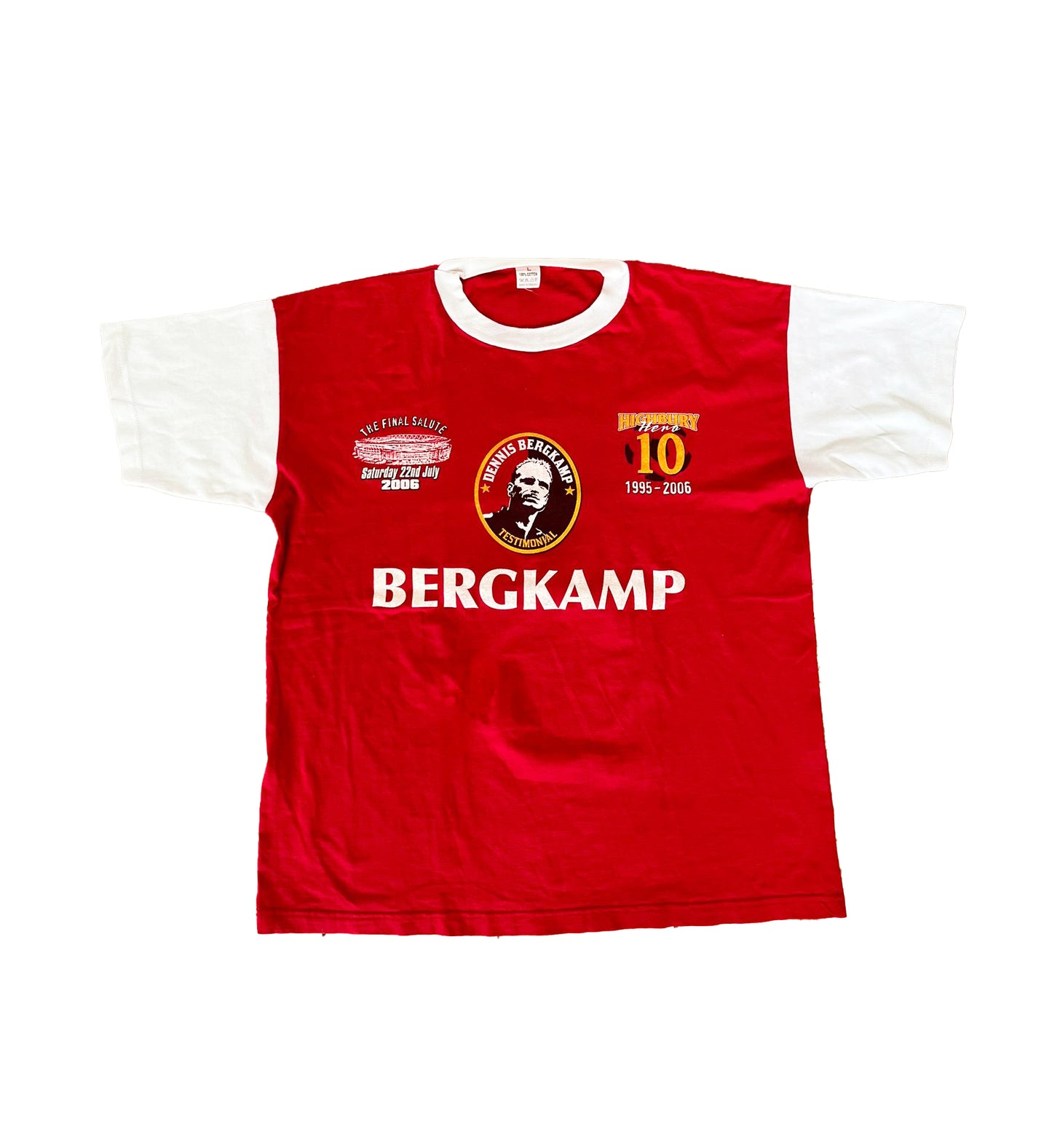 DENNIS BERGKAMP TESTIMONIAL T-SHIRT